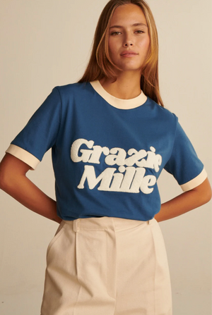 Grazie Mille modré tričko