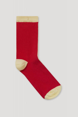 COLOR BLOCK SOCKS - Red - Les Goodies 